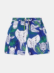 Boys Tropical Animals Boardshort - Blue