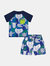 Boys Tropical Animals Swim Set - Navy