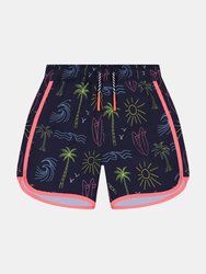 Boys Vintage Neon Swim Set