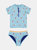 Girls  Aqua Rainbow 2-Piece Swimsuit - Aqua