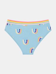 Girls  Aqua Rainbow 2-Piece Swimsuit