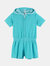 Girls French Terry Cover-Up - Aqua