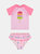 Girls Popsicle Rashguard Swim Set - Pink
