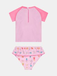 Girls Popsicle Rashguard Swim Set