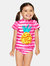 Girls Striped Pineapple 2-Piece Swimsuit