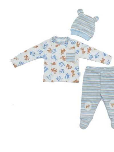 Andy Wawa Blue 3PC Bear&Friends Outfit Set product