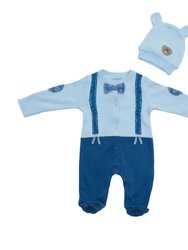 Blue Little Climber Bodysuit Set - Blue