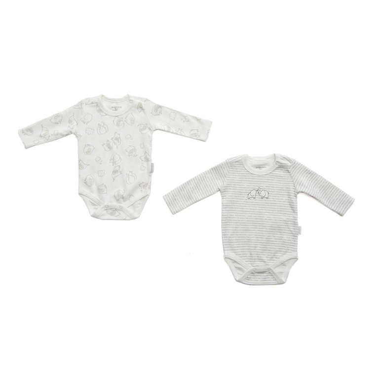 Ecru 2PC Elephant Bodysuits - Ecru