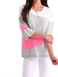 Abstract 3/4 Sleeve Sweater