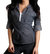 Button-Front Oil-Washed Shirt - Gray