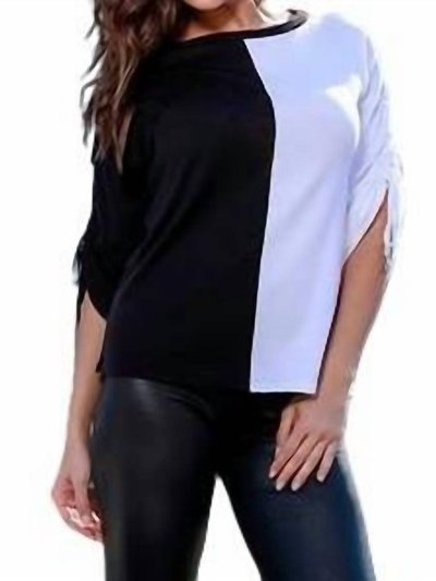 ANGEL Two Tone Gathered Sleeve Top product