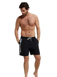 Mens Deep Dive Recycled Boardshorts - Black - Black