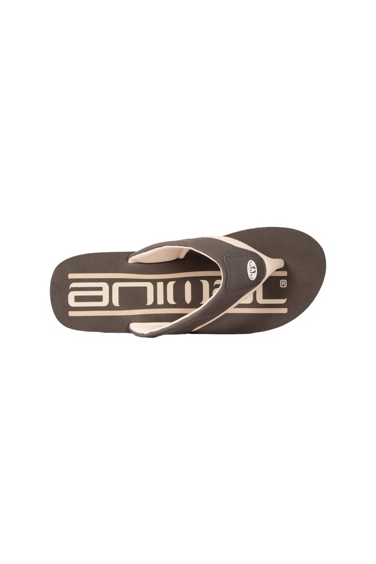 Mens Jekyl Recycled Flip Flops - Brown