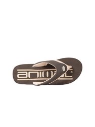 Mens Jekyl Recycled Flip Flops - Brown