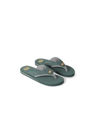 Mens Jekyl Recycled Flip Flops - Green - Green