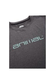 Mens Latero Logo Swimming T-Shirt - Charcoal