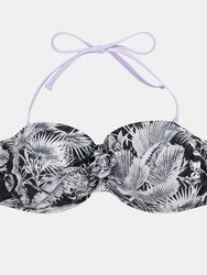 Womens/Ladies Docks Monochrome Bikini Top - Black/White - Black/White