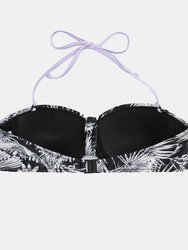 Womens/Ladies Docks Monochrome Bikini Top - Black/White