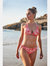 Womens/Ladies Iona Floral Halter Neck Bikini Top - Coral - Coral