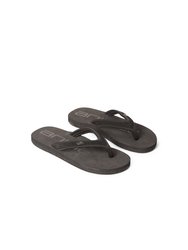 Womens/Ladies Logo Recycled Flip Flops - Jet Black - Jet Black