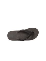 Womens/Ladies Logo Recycled Flip Flops - Jet Black