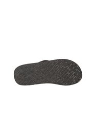 Womens/Ladies Logo Recycled Flip Flops - Jet Black