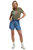 Womens/Ladies Loren Paperbag Shorts - Blue - Blue
