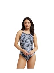 Womens/Ladies Zora Tropical Leaves One Piece Bathing Suit