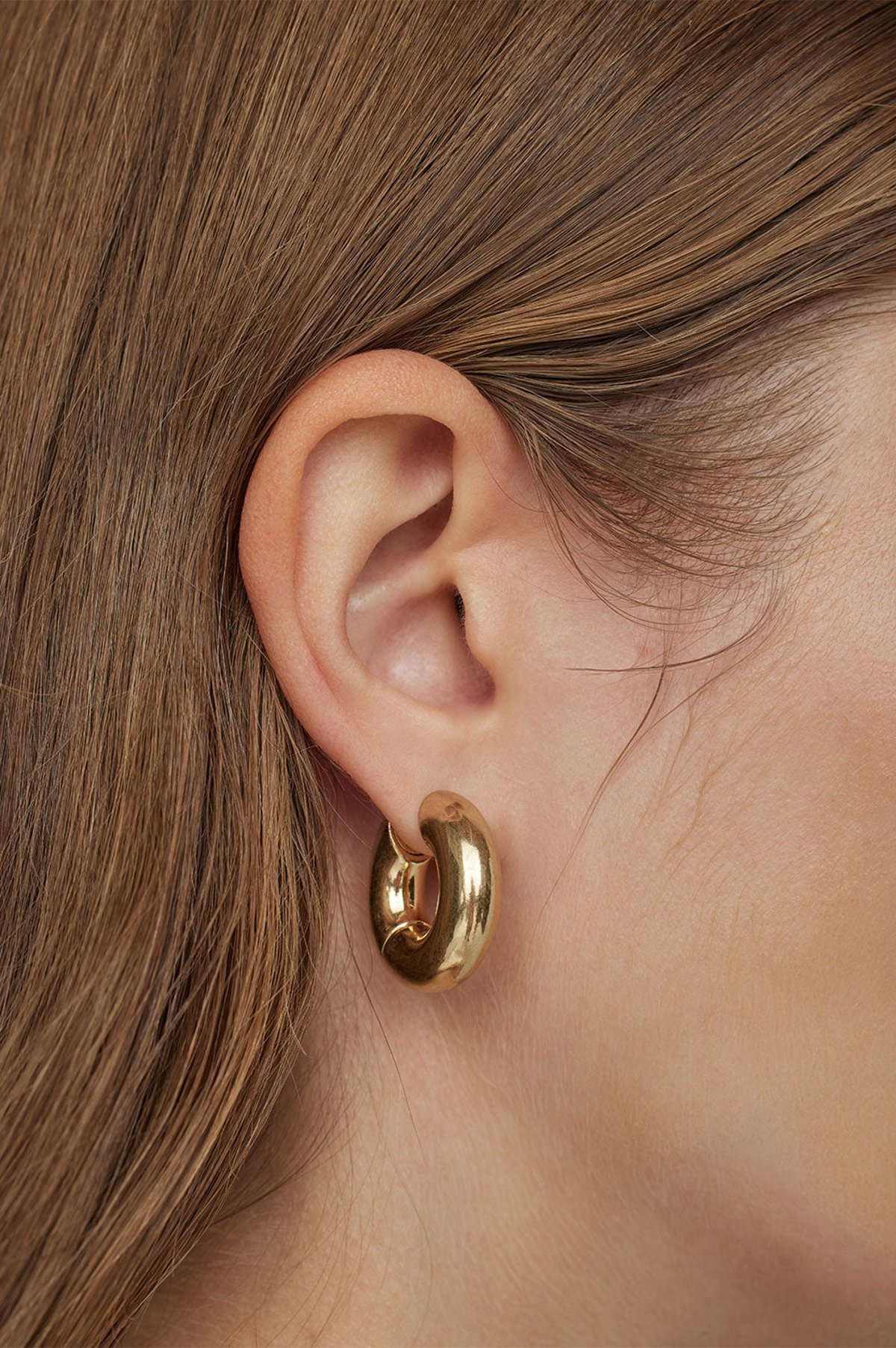 Anine Bing Chunky Hoop Earrings - Gold