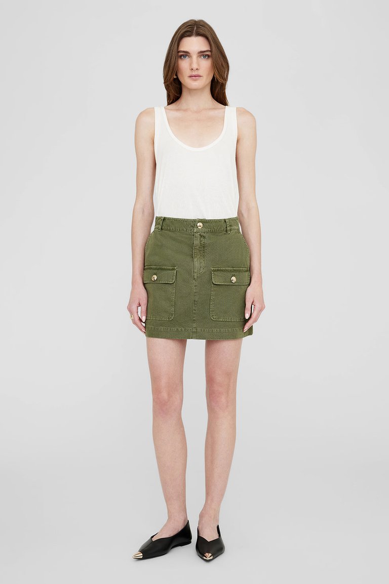 ANINE BING Army Green Aliza Skirt Verishop