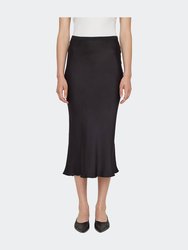 Bar Silk Skirt - Black