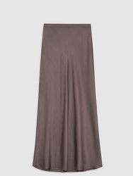 Bar Silk Skirt - Iron