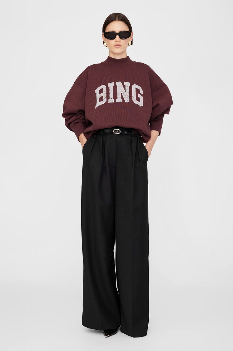 Bradie Sweatshirt Bing - Deep Burgundy - Red