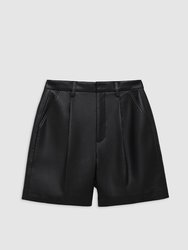 Carmen Short - Black Recycled Leather