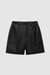 Carmen Short - Black Recycled Leather