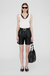 Carmen Short - Black Recycled Leather - Black Recycled Leather