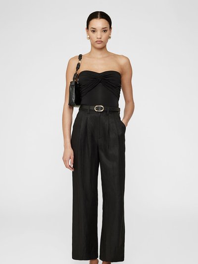 ANINE BING Carrie Ankle Pant - Black Linen Blend product