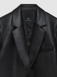 Classic Blazer - Black Recycled Leather