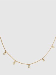 Diamond Droplet Necklace - Gold