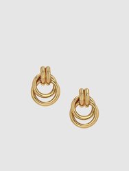 Double Knot Earrings - Gold - Gold