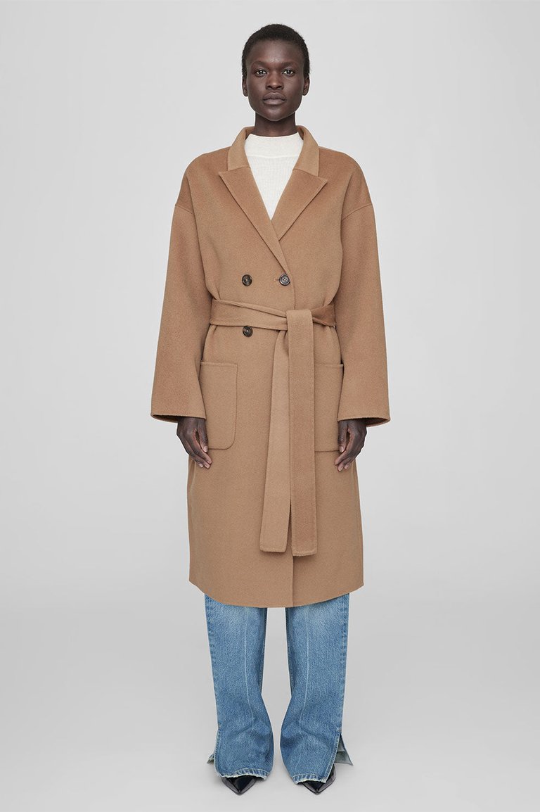 Dylan Coat - Camel Cashmere Blend - Camel Cashmere Blend