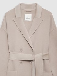 Dylan Maxi Coat - Taupe Cashmere Blend