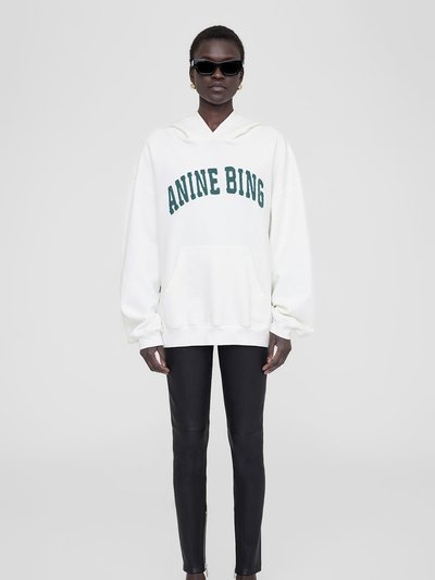 ANINE BING Harvey Sweatshirt - Ivory With Dark Sage product