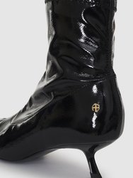 Hilda Boots - High-Shine Black