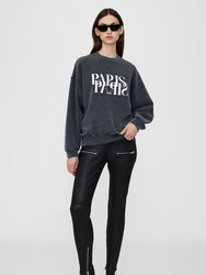 Jaci Sweatshirt Paris - Washed Black - Washed Black