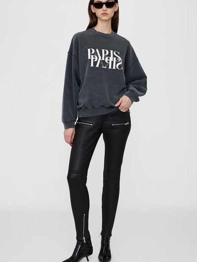 ANINE BING Jaci Sweatshirt Paris - Washed Black product