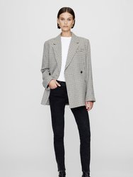 Kaia Blazer - Cream And Tan Check - Cream And Tan Check