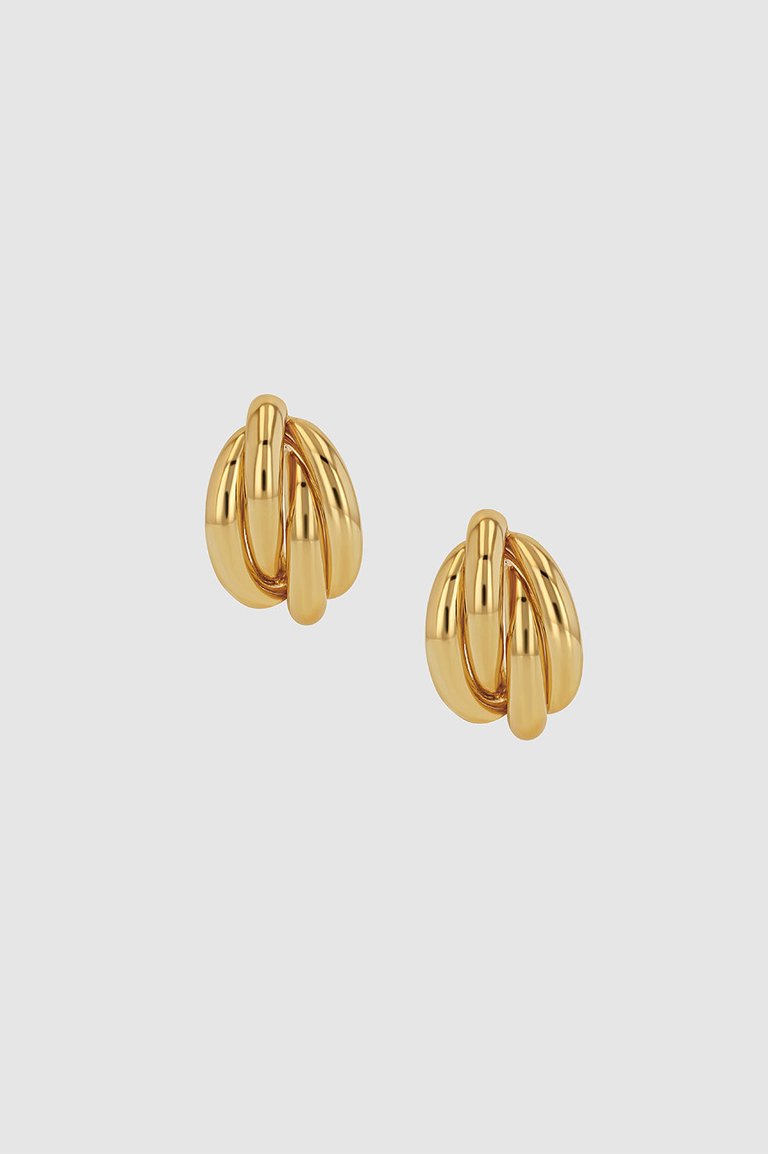 Knot Earrings - Gold - Gold