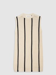 Lanie Dress - Ivory And Black Stripe