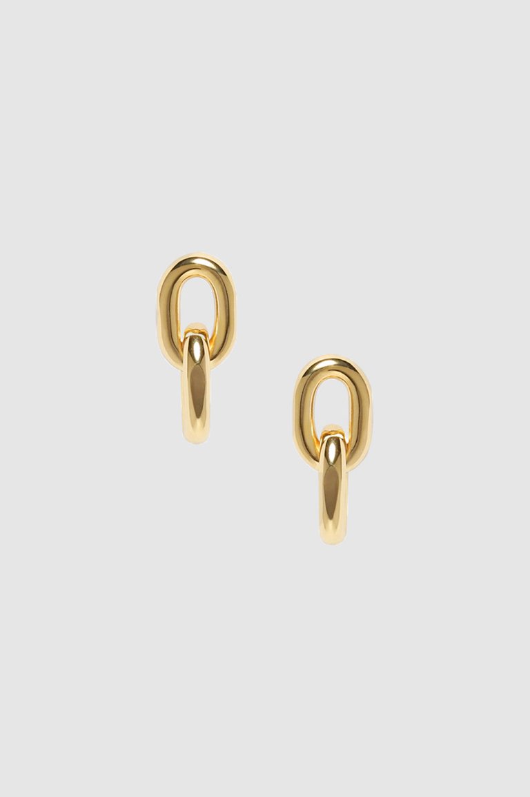 Link Drop Earrings - Gold - Gold